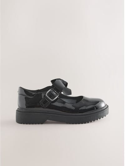 Next - Meisjes - Stoere Mary Jane-schoenen met strik voor school - Zwart
