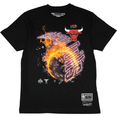 Mitchell And Ness Chicago Bulls Hwc Blaze T-shirt Zwart