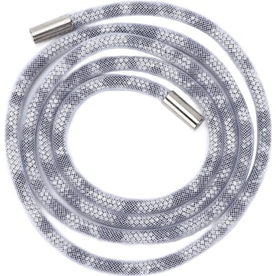 Strass Touw 6mm Breedte Glanzend Glitter Decoratief Koord Rand Accessoires voor Schoenen Kleding 120cm wit