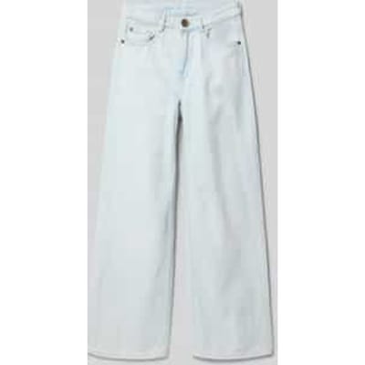 Straight fit jeans met labeldetails