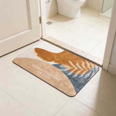 Super Absorberende Diatomee Aardemat 60 x 40 cm, Antislip, Sneldrogend, Natuurlijke Badmat voor Badkamer en Woonstijlen