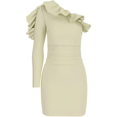 Korte strakke jurk voor dames Guess One Shoulder Zendaiah