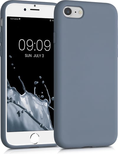 kwmobile telefoonhoesje geschikt voor Apple iPhone SE (2022) / iPhone SE (2020) / iPhone 8 / iPhone 7 - Hoesje voor smartphone - Back cover in blauwgrijs