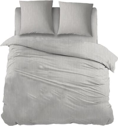 Snoozing Brigitte - Dekbedovertrek - Tweepersoons - 200x200/220 cm + 2 kussenslopen 60x70 cm - Light grey