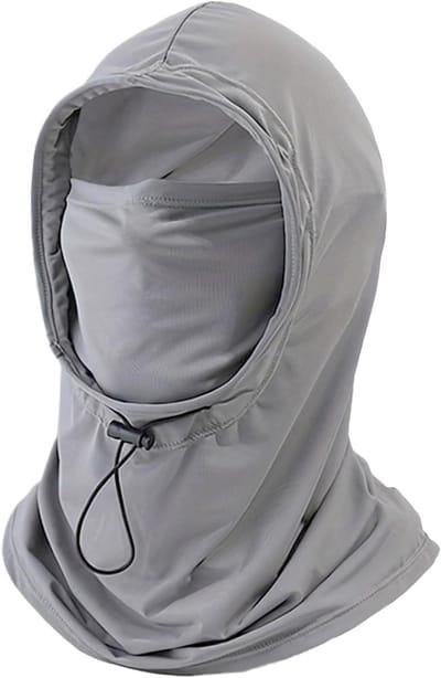 Zonnebeschermingsmasker - Hoofddeksel masker - Outdoor activiteiten - UPF 50+ bescherming - 40 x 46 cm - Zwart