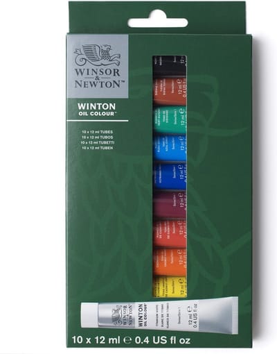 Winsor & Newton 1490701 Winton Olieverf Set – 10 × 12 ml – Olieverf voor Beginners en Kunstenaars - Beginners set