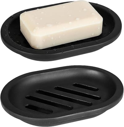 Dubbele Laag Plastic Zeepdispenser met Waterafvoersysteem voor Badkamer en Keuken - Makkelijk Schoon te Maken en Draagbaar