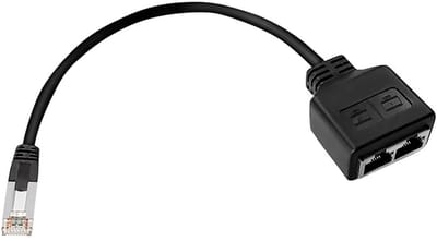 Dailygoody - Netwerkadapter - Ethernet Splitter 1 tot 2 - Hoge snelheid - 10 x 10 x 5 cm - Geschikt voor Laptop Desktop Router TV Box - 2 Stuks