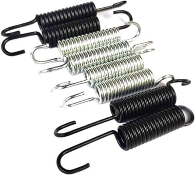 Terugstelveer - Kickstand Veer - Scooter Reparatie - Stevig Staal - 90mm - Zwart