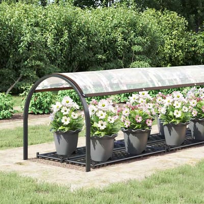 vidaXL - Doorzichtig - zeildoek - met - zeilringen - 1x4 - m - polyethyleen