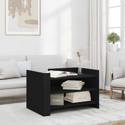 vidaXL - Salontafel - 80x50x50 - cm - bewerkt - hout - zwart