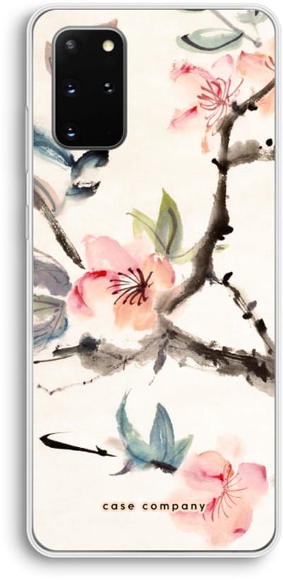 Case Company® - Hoesje geschikt voor Samsung Galaxy S20 Plus hoesje - Japanse bloemen - Soft Cover Telefoonhoesje - Bescherming aan alle Kanten en Schermrand