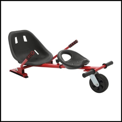 Rode Hoverboard Kart – Verstelbaar – Dubbele Zitplaats – Voor 6,5-10" Hoverboards – Buitenplezier Voor Kinderen & Volwassenen