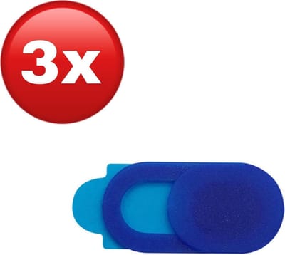 3 stuks Webcam cover - Camera schuifje - Privacy - Cover - Schuifje - Licht blauw