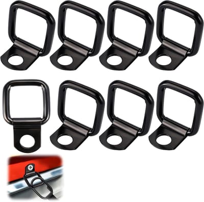 D-ring Lashing Eyelets voor Trailers, Stevige Lashing Hooks tot 200 kg, Rvs Lashing Ogen en Haakjes