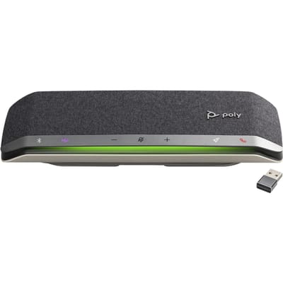 HP Poly Sync 40+M Speakerphone – Conference Speaker voor Vergaderruimtes – Bluetooth & USB-C/USB-A – Incl. BT700 Bluetooth-adapter – Gecertificeerd voor Microsoft Teams – Zwart