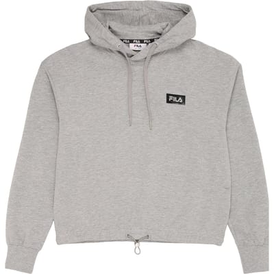 FILA Zilona Cropped Loose Hoodie Medium Grey Melange Size: M | Hoodies Outlet | Dames | Grijs