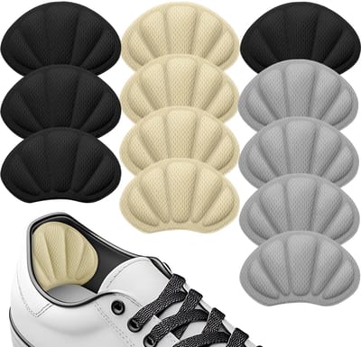 hielkussens, 6 paar premium hielkussentjes, inlegzolen, schoenvulling ter voorkoming van blaasvorming, voor schoenen met zwarte, grijze, beige, dikke hielkussens