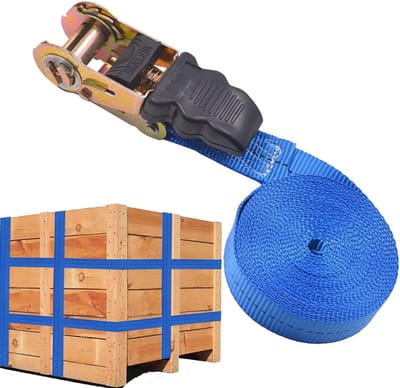 Ratelriemen - Ladingsriemen - Veilig Transport - Hoge Treksterkte - 5 Meter - Blauw