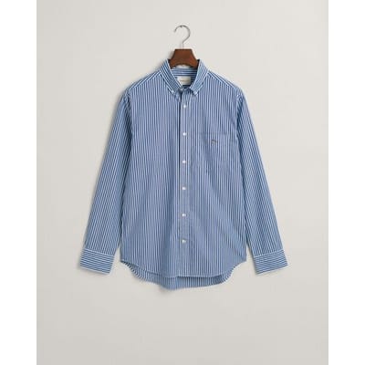 Katoenen Gant casual overhemd normale fit blauw gestreept