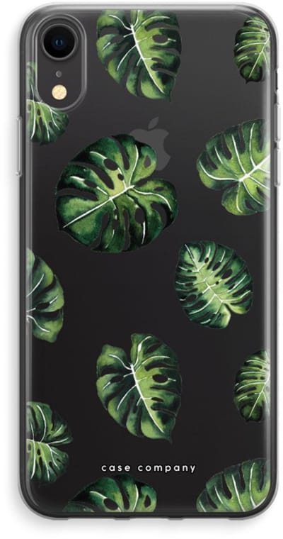 Case Company® - Hoesje geschikt voor iPhone XR hoesje - Tropische bladeren - Soft Cover Telefoonhoesje - Bescherming aan alle Kanten en Schermrand