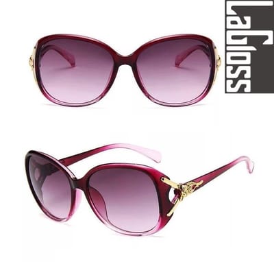 Lagloss® Bordeaux Rode Gepolariseerde Dames Zonnebril Ovaal Montuur