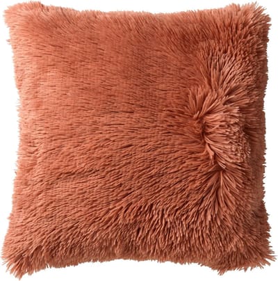 Dutch Decor FLUFFY - kussenhoes 60x60 cm - superzacht - XL kussenhoes - Muted Clay - roze - met rits - zonder binnenkussen