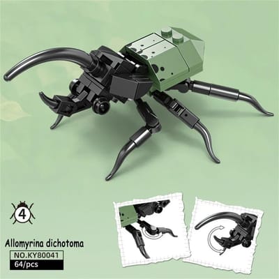 Sprinkhaan Insecten Bouwstenen Speelgoed Set Duurzaam Speels Cadeau voor Kinderen Verzamelbaar Kevers Krekel Kakkerlakken Educatief Plezier with-box