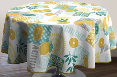 Tafelkleed anti-vlek Citrons ovaal 240 cm Tafellaken - Decoratieve Tafel Accessoires - Woonkamer Decoratie - Bonne et Plus®