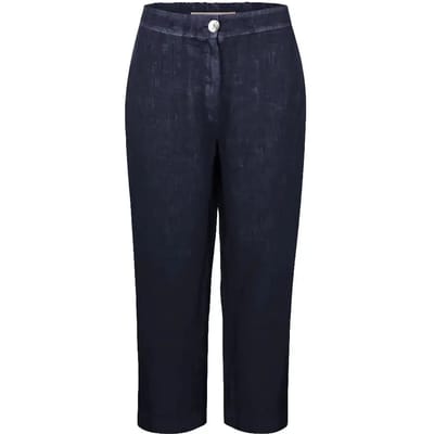 Linnen curve broek voor vrouw Haris Cotton