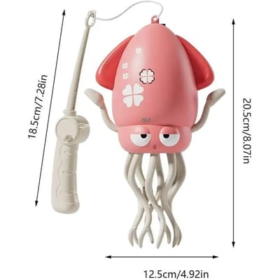 Magisch Elektrisch Speelgoed Dansende Octopus Speelgoed Met Led Licht Muziek Automatische Ontwijking Kruipen Met Vishaak Buiktijd Speelgoed Cadeau pink