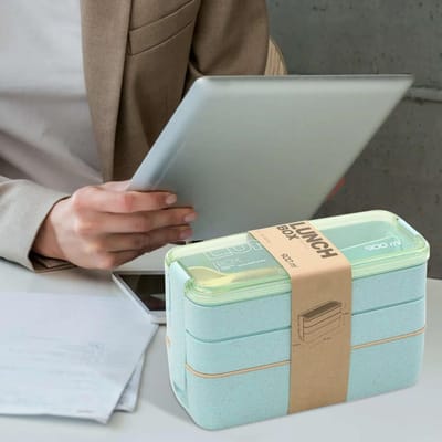 900ml Bento Box Stapelbaar Lekvrij Draagbare Container Herbruikbaar Gezond Plastic Voedsel Vaatwasser Magnetron Veilig voor Volwassenen Kinderen Other&3 gray