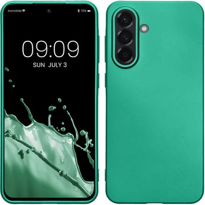 kwmobile telefoonhoesje geschikt voor Samsung Galaxy A56 5G - Hoesje voor smartphone - Back cover in metallic donkergroen