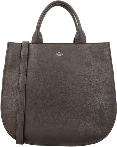 Charm London Washington Shopper - Handtas - Schoudertas - Crossbody - Leer - Leren Dames Tas - Donkerbruin