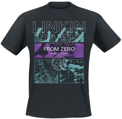 Linkin Park T-shirt - From Zero To World Tour - S tot 4XL - zwart