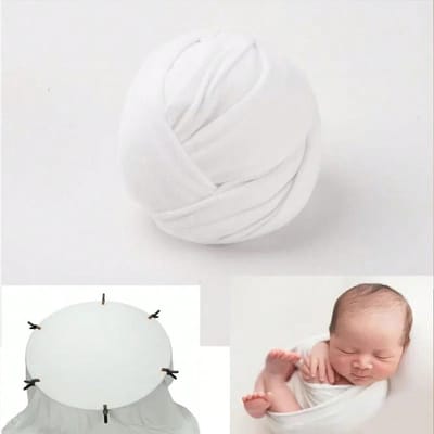 150X170cm Pasgeboren Fotografie Props Achtergrond Wikkel Set Zachte Stoffen Opname Studio Accessoires Baby Positionerings Frame Dekens Wikkels (White,Wrap 40x170cm) wit