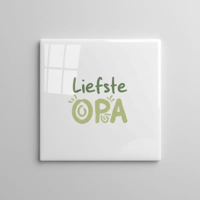 Liefste Opa Tegel 15x15 cm – Liefdevolle Familie Quote Keramische Decoratieve Tegel Cadeau