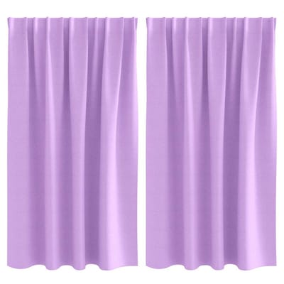 vidaXL Zwart-out Gordijnen met Ringen 2 st Paars 140 x 140 cm