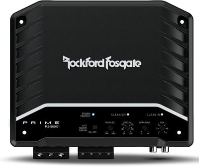 Rockford Fosgate R2-500X1 monoblok Autoversterker 500W RMS / 2 ohm incl bass remote controller
