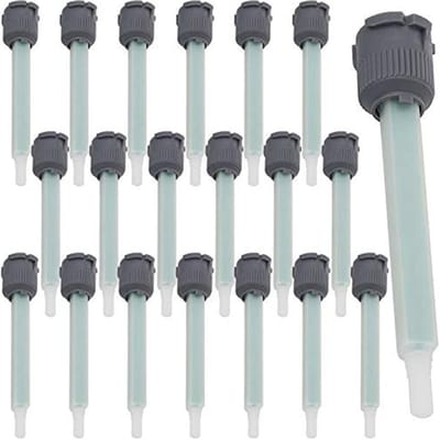 20 Stuks Mengnozzles voor Epoxy en Hars, Duidelijke 50ml AB Lijmpatronen, Perfecte Mengresultaten en Precisiegebruik