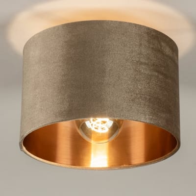 Lumidora Plafondlamp 30913 - Plafonniere - CHARLOTTE - E27 - Zwart - Taupe - Metaal - ⌀ 25 cm