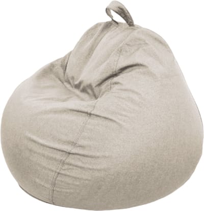 Bananair - Peervorm zitzak - Afneembare hoes - Volwassenen & Kinderen - Beige - 80 x 70 cm