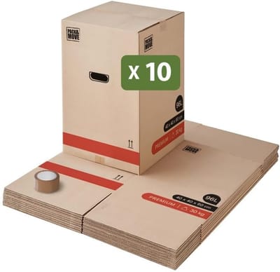 Verhuisdozen Set - Opslagdozen Verpakking - Veilig Verhuizen - Extra Sterk Karton - 40x40x60 cm - Bruin