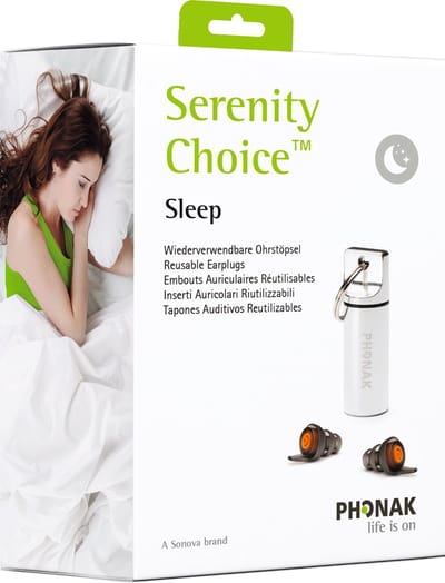 Phonak | Serenity Choice | Sleep | Gehoorbescherming | oordopjes | SNR 16 dB | Oranje filter | Slaap oordop