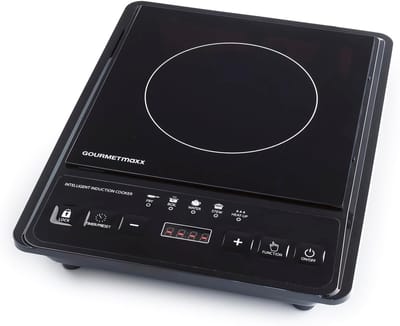 Inductiekookplaat - Mobiele Kookplaat - Compact Koken - 5 Warmtestanden Timer - 35x28x6.5cm - Zwart