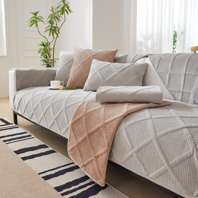 Effen kleur antislip bankhoes dikker zacht pluche bankkussen handdoek voor woonkamer meubilair decor kussenovertrekken bankhoezen 70x210cm 1pcs
