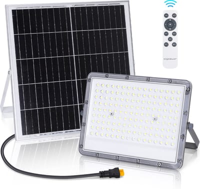 Aigostar 10GT0 - 144 LED - Buitenlamp- Afstandsbediening - Dimbaar - Timer - IP65 - Buitenverlichting Zonne Energie - LED Schijnwerper - 200W