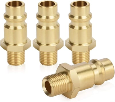 Luchtdrukkoppeling 1/4", 1/2", 3/8", DN6, DN9, DN13 van Messing met Manne en Vrouwelijke Draad, Geschikt voor Slang en Ventielverbindingen
