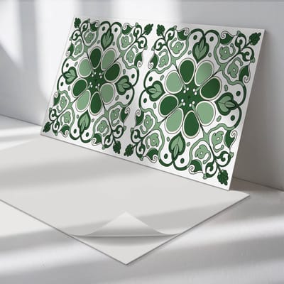 Wallfluent Vinyl Wandpaneel - Plantenpatroon met bladeren Zelfklevend Muurpaneel - 100 cm x 50 cm - Groente Vinyl Wandpaneel - 1 stuk - Rechthoekig Wandbekleding Vinyl - Patroon Wandpaneel - Vinyl Wandbekleding - Wandpaneel Keuken en Badkamer