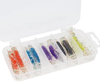 Dailygoods- Vissenlokken 10 Stuks - Kunststof Kunstaas 6 cm - Realistisch Aas - Zacht Aas - Kleurrijk - Voor Forel/Baars Vissen